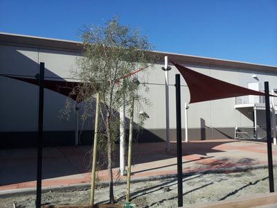 Commercial Shade Structures installation example in Southern California