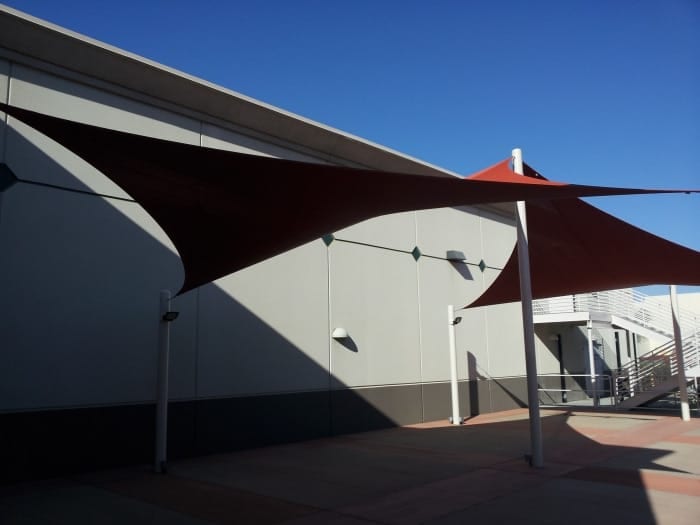 Real commercial shade sail structure photo 23 from Cali Shade Sails
