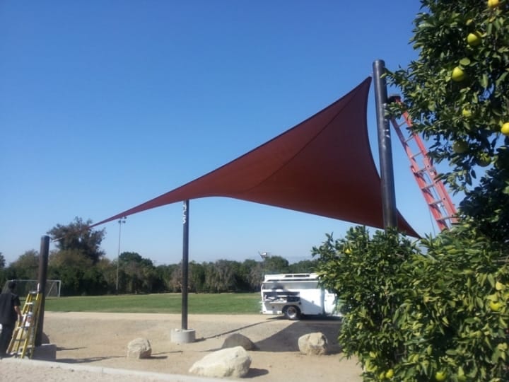 Real commercial shade sail structure photo 72 from Cali Shade Sails