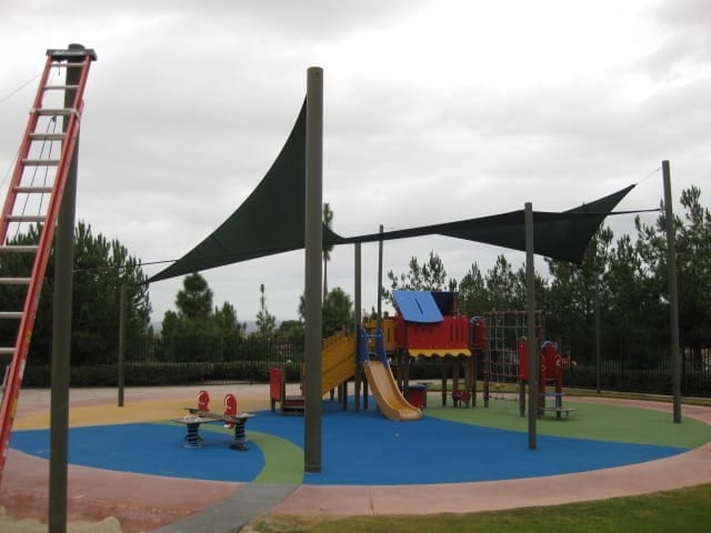 Real commercial shade sail structure photo 74 from Cali Shade Sails