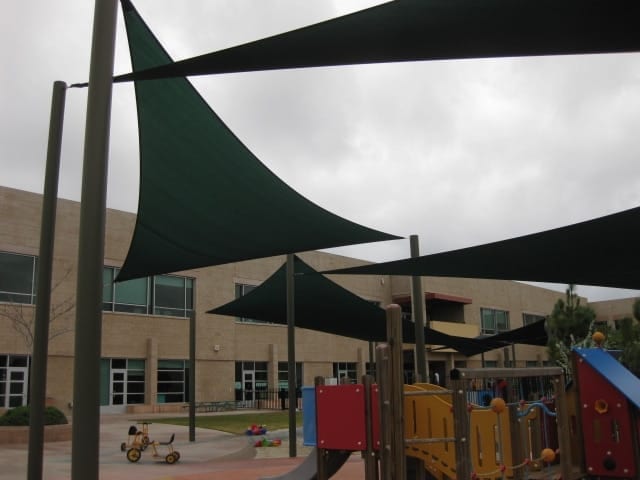 Real commercial shade sail structure photo 101 from Cali Shade Sails