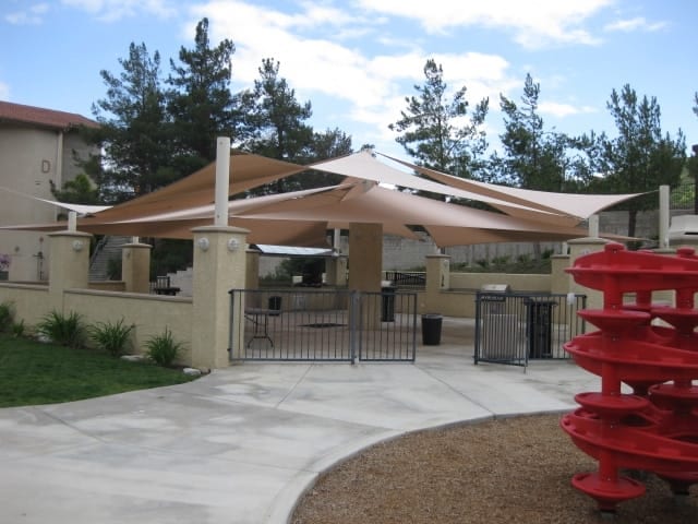 Real commercial shade sail structure photo 102 from Cali Shade Sails