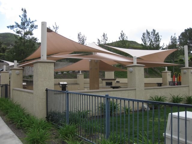 Real commercial shade sail structure photo 104 from Cali Shade Sails