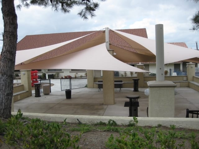 Real commercial shade sail structure photo 107 from Cali Shade Sails