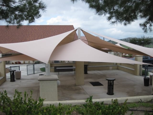 Real commercial shade sail structure photo 108 from Cali Shade Sails