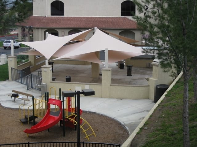 Real commercial shade sail structure photo 112 from Cali Shade Sails