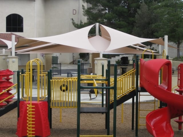 Real commercial shade sail structure photo 114 from Cali Shade Sails