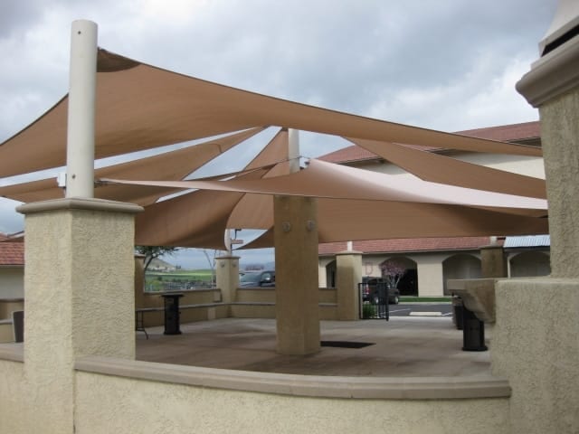 Real commercial shade sail structure photo 115 from Cali Shade Sails