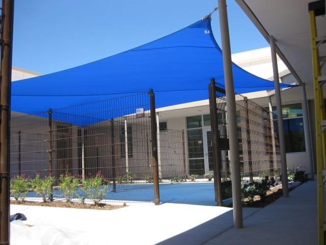 Real commercial shade sail structure photo 123 from Cali Shade Sails