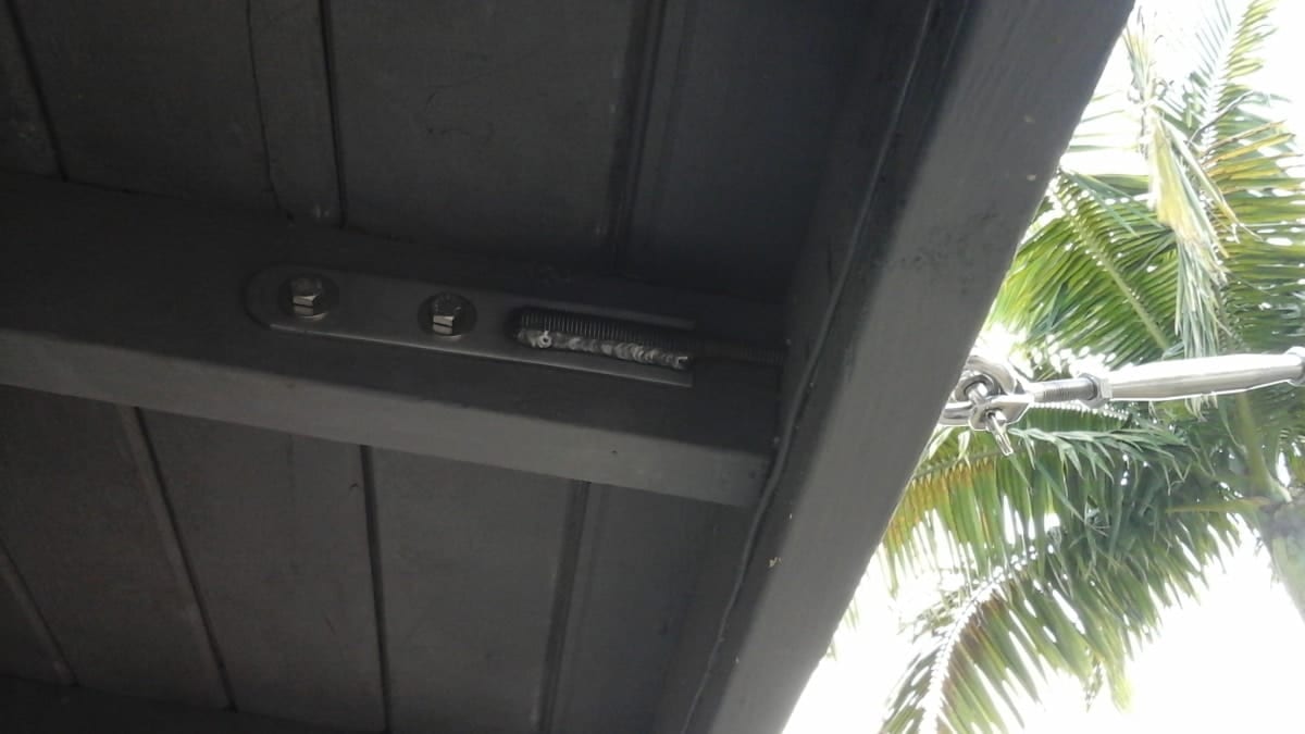 Real residential shade sail installation photo 3 from Cali Shade Sails