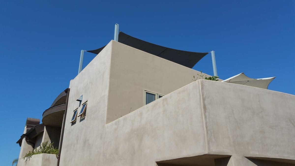 Real residential shade sail installation photo 33 from Cali Shade Sails