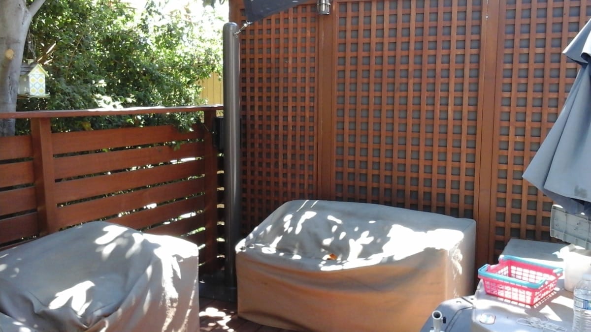 Real residential shade sail installation photo 64 from Cali Shade Sails