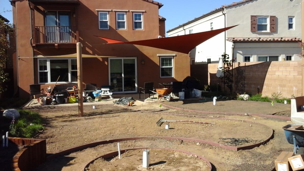 Real residential shade sail installation photo 72 from Cali Shade Sails