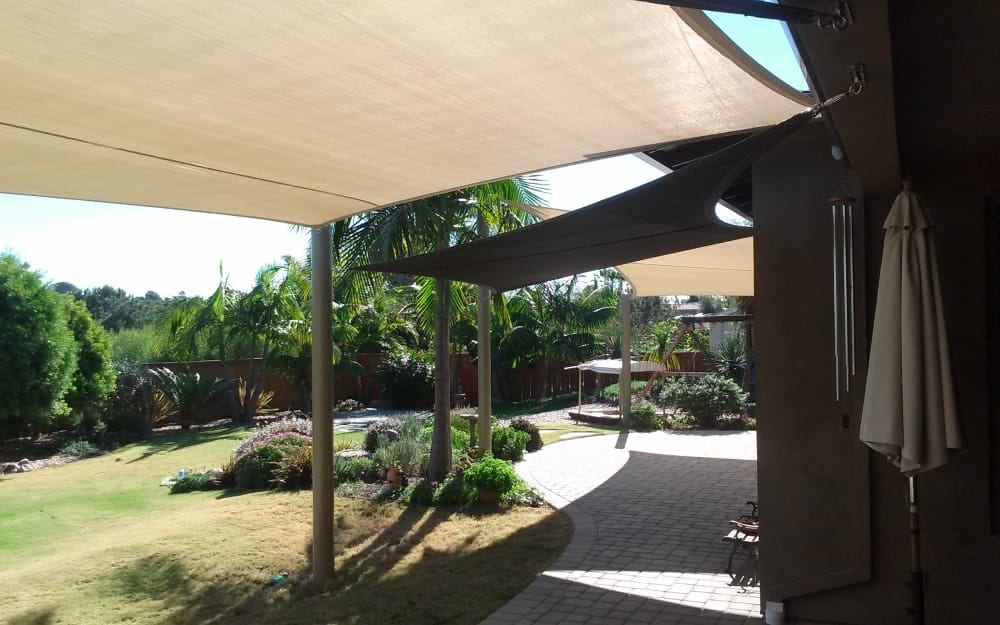 Real residential shade sail installation photo 90 from Cali Shade Sails