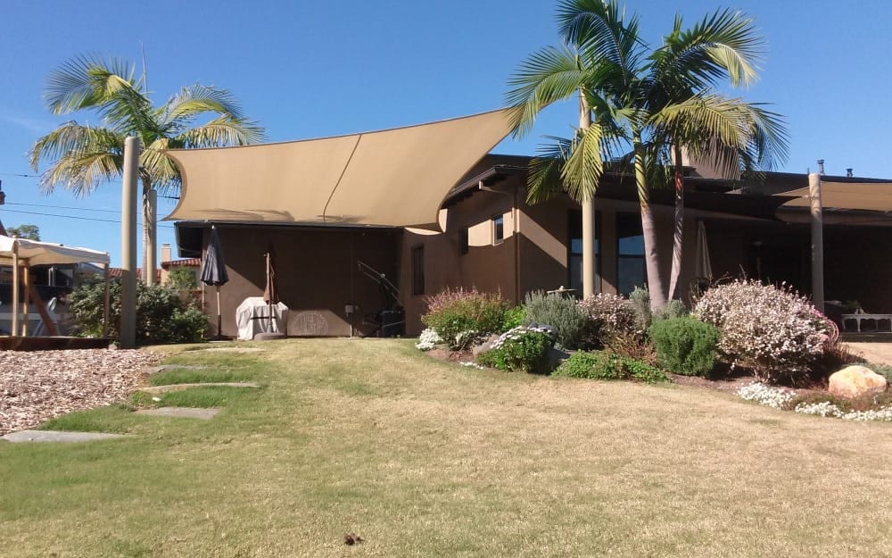 Real residential shade sail installation photo 94 from Cali Shade Sails